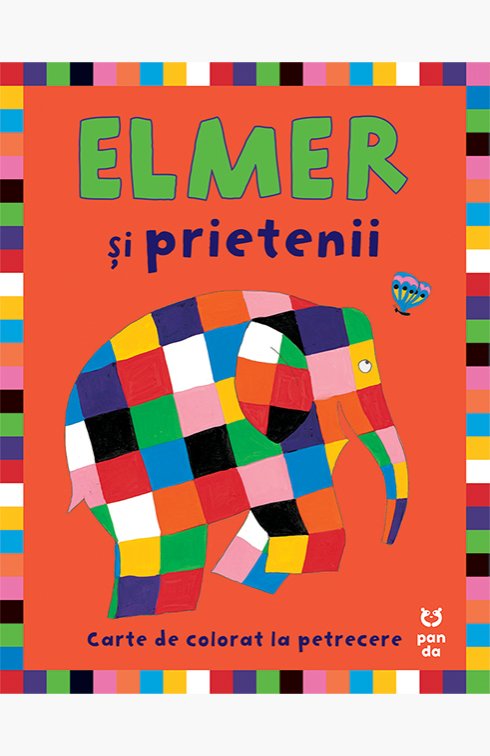 Elmer și prietenii lui - carte de colorat la petrecere - David McKee